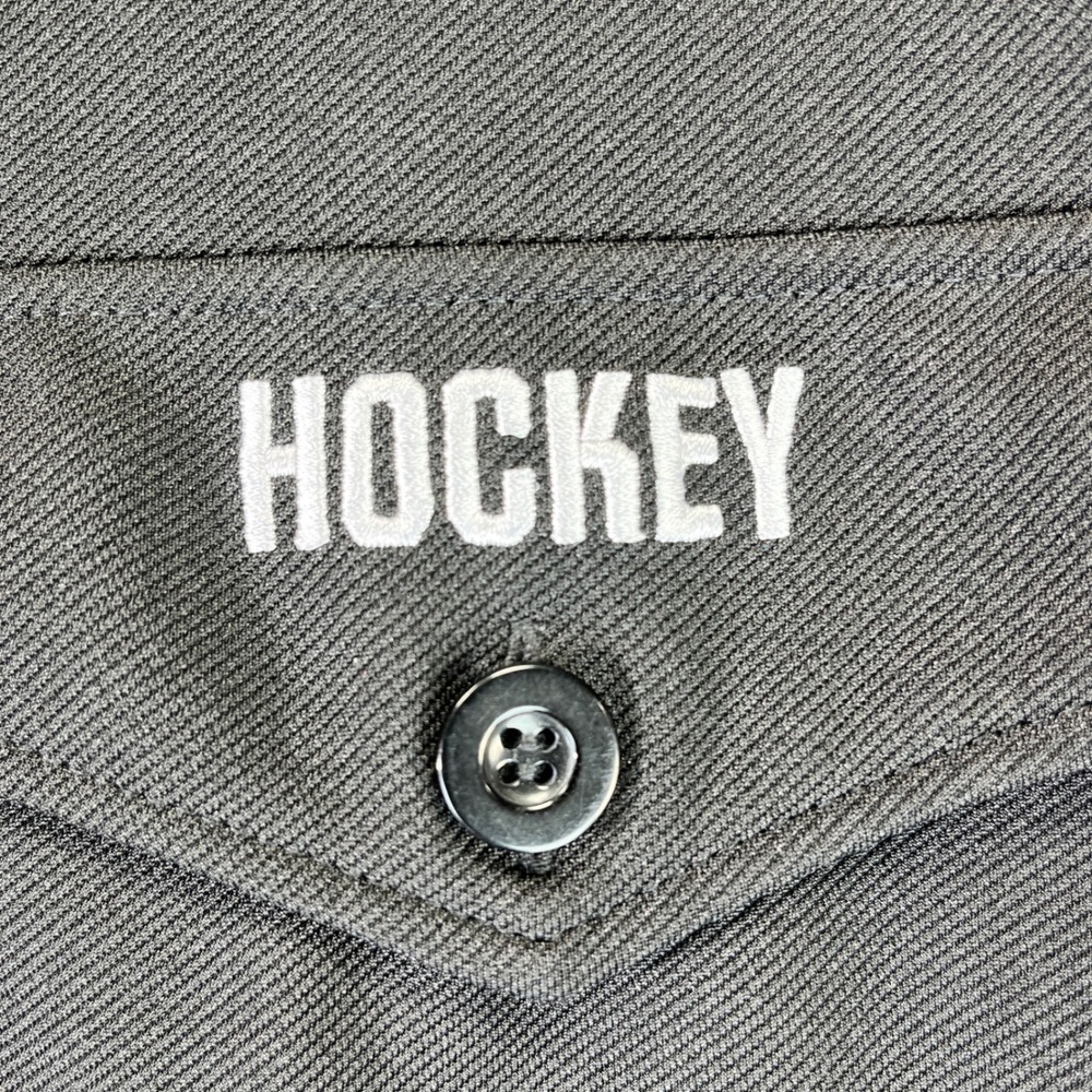 Hockey Button-Up Dress Shirt Men L Workwear Style hard-core Skateboarding‎ Black